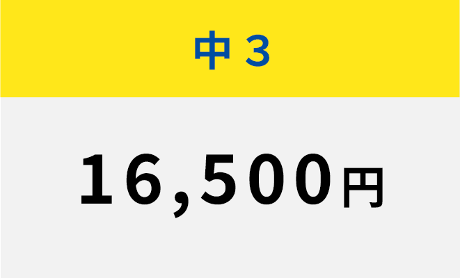 中3 16,500円